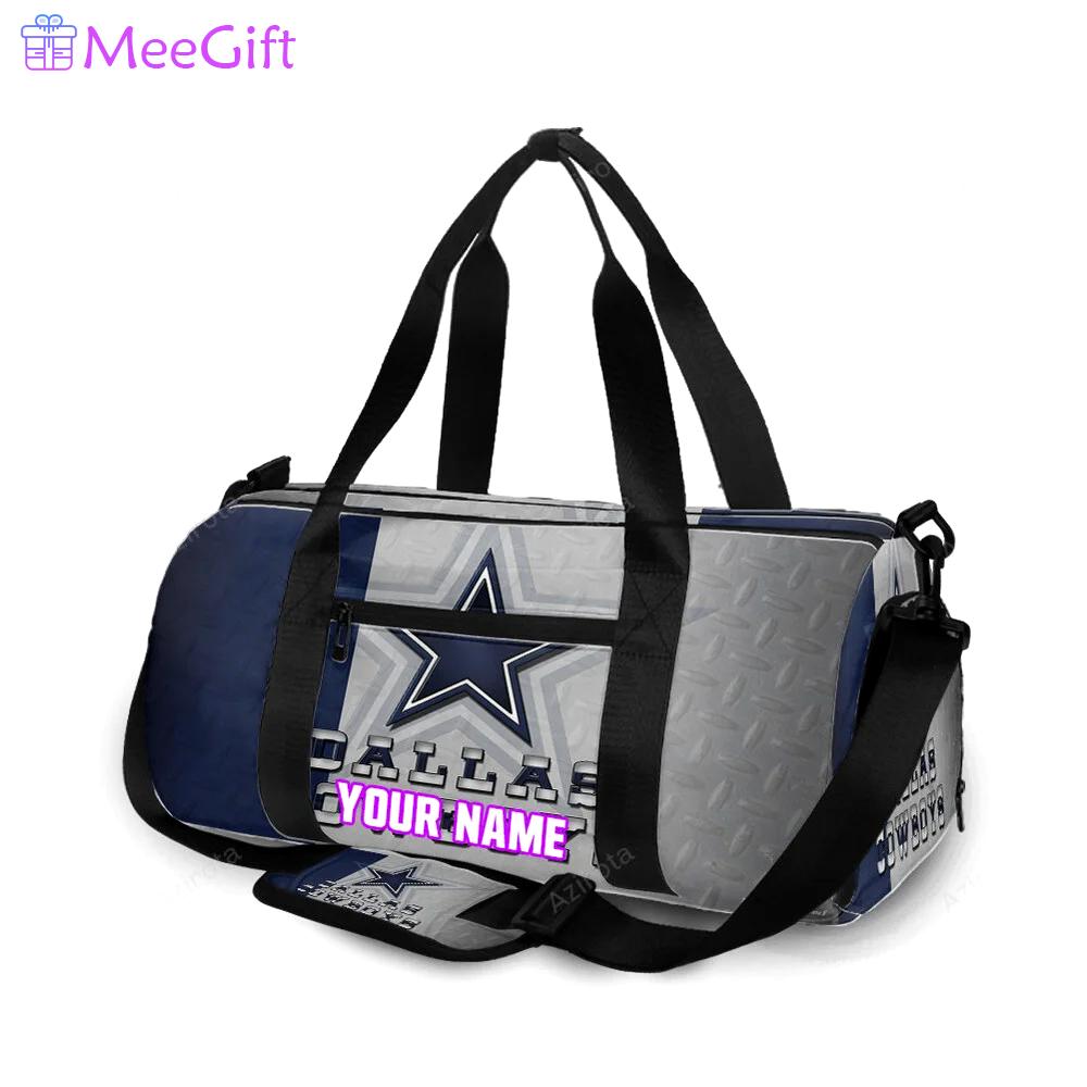 Dallas cowboys star metal personalized name travel bag gym bag 2028 Travel Bag