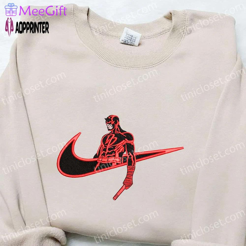 Daredevil x nike embroidered shirt: marvel universe inspired apparel Embroidered Shirt