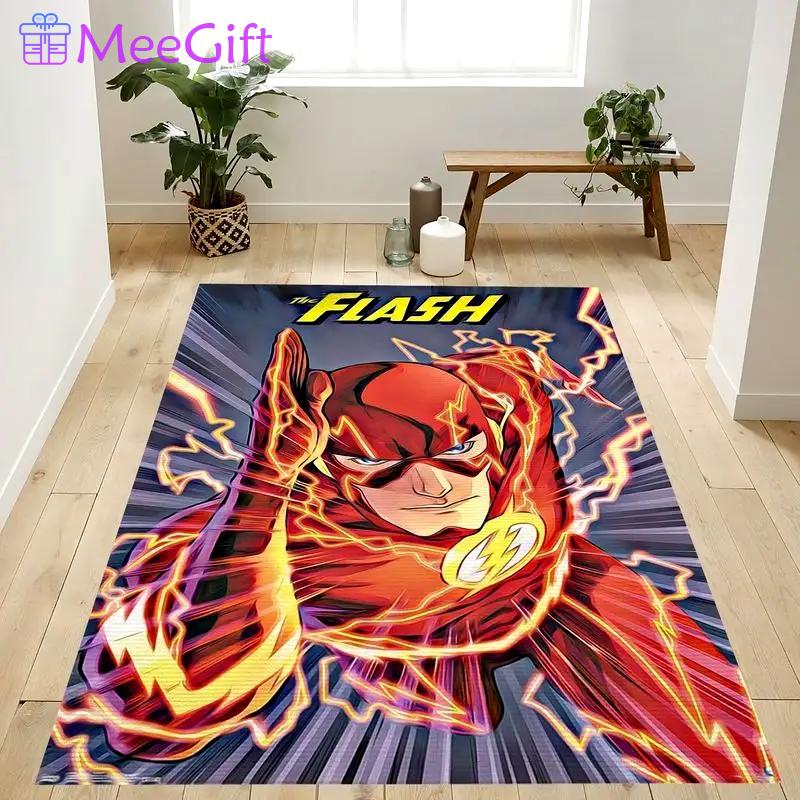 Dc comics the flash speed area rug living room and bed room rug regtangle Rectangle Rug