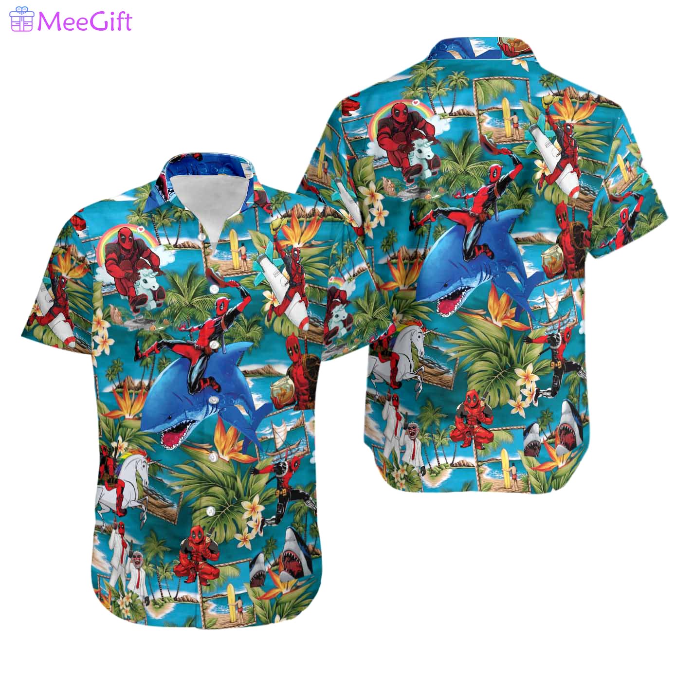 Deadpool hawaiian shirt 1 Hawaii Shirt Shorts & Flip Flops