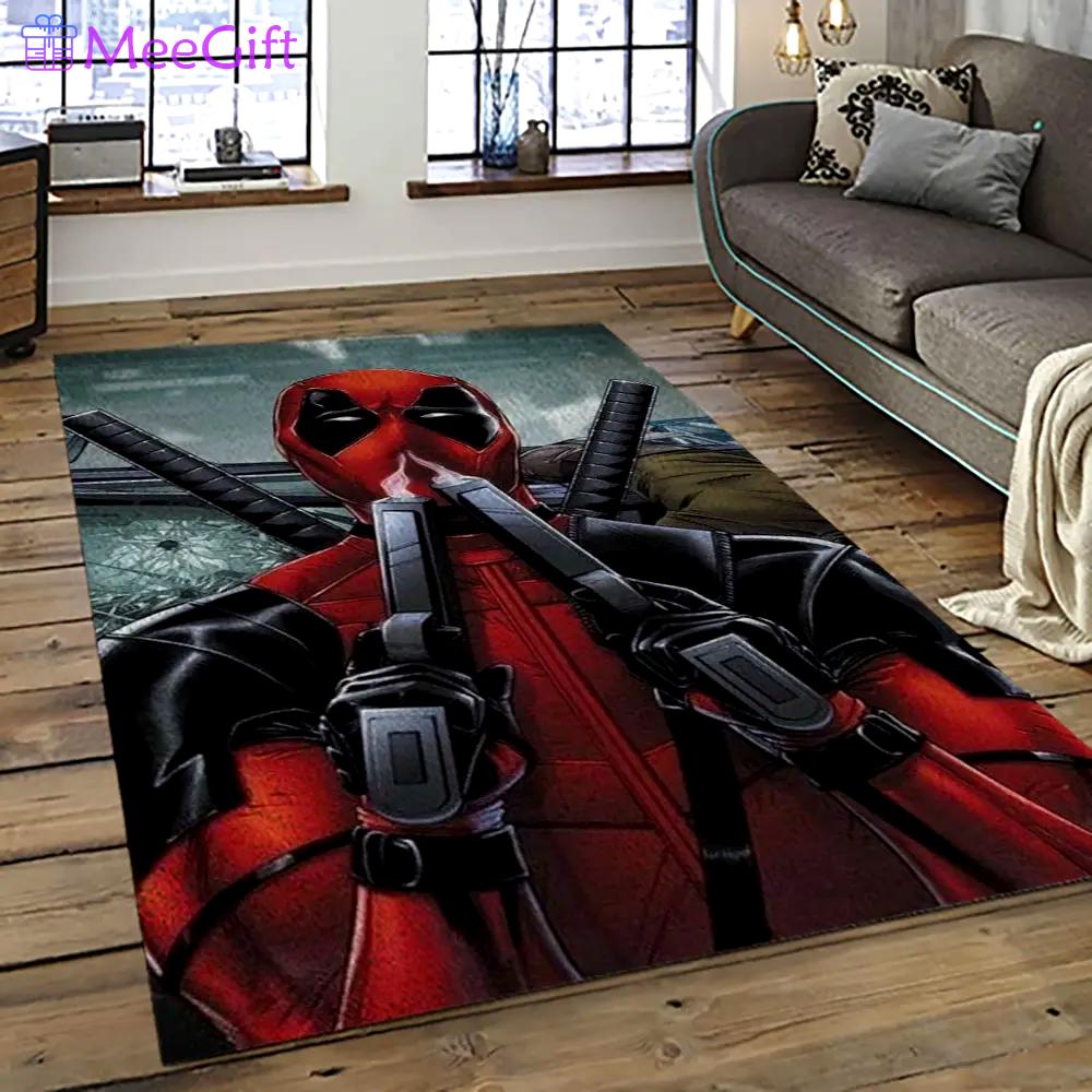 Deadpool marvel movie retangle carpet area rug home decor best gift for fan and friends dp47 Rectangle Rug