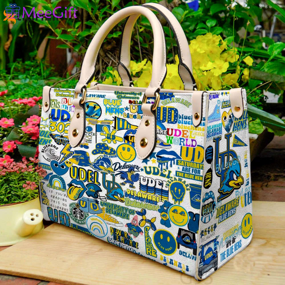 Delaware blue hens 1 leather handbag gift for women 345 Women Leather Hand Bag