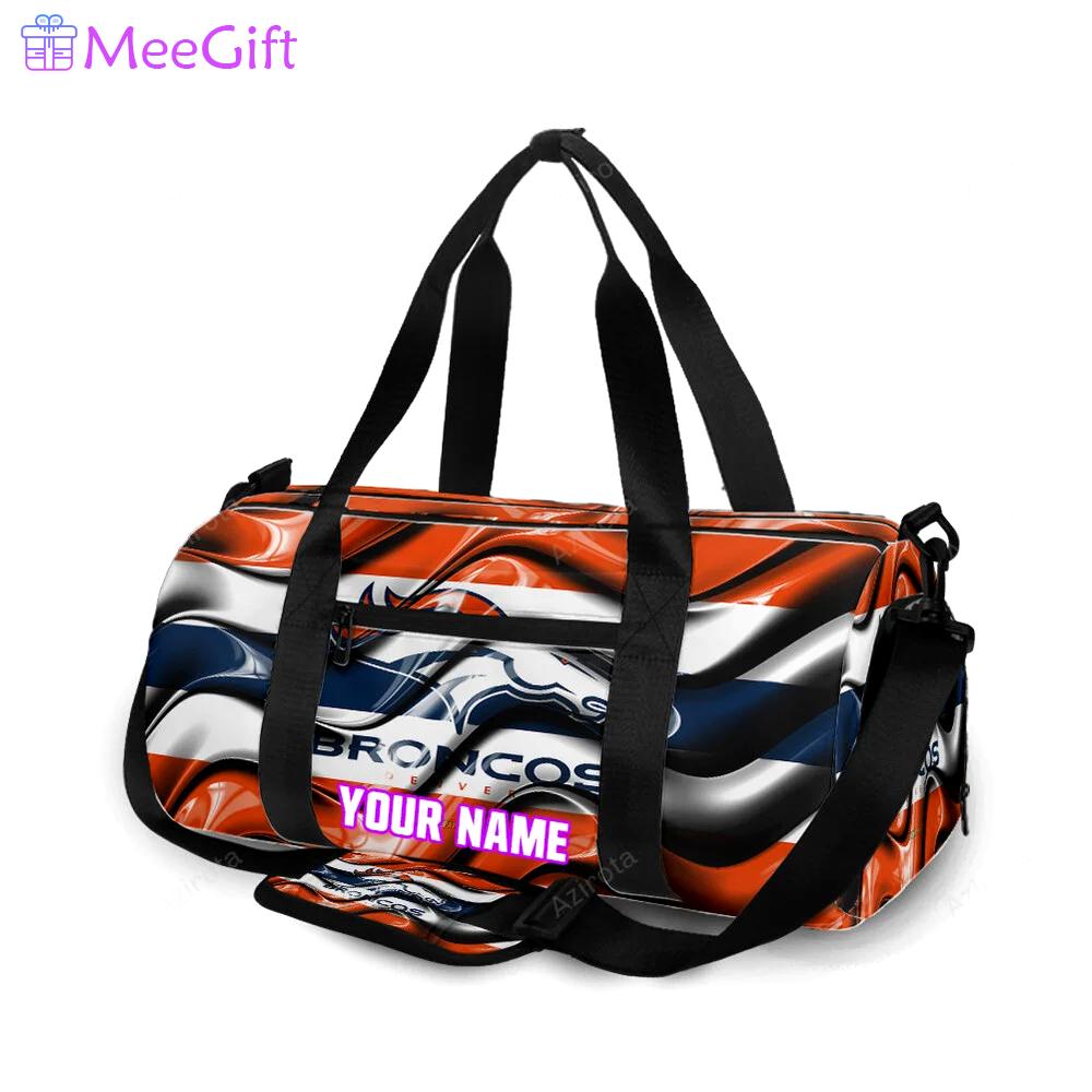 Denver broncos emblem v28 personalized name travel bag gym bag 1537 Travel Bag