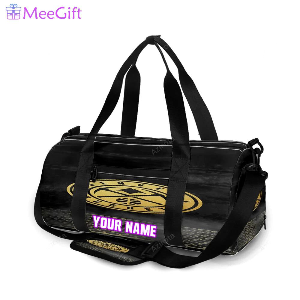Denver nuggets golden stadium black personalized name travel bag gym bag 580 Travel Bag