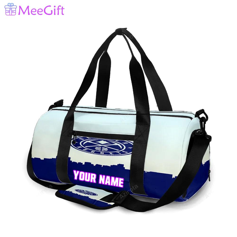 Denver nuggets navy city personalized name travel bag gym bag 144 Travel Bag