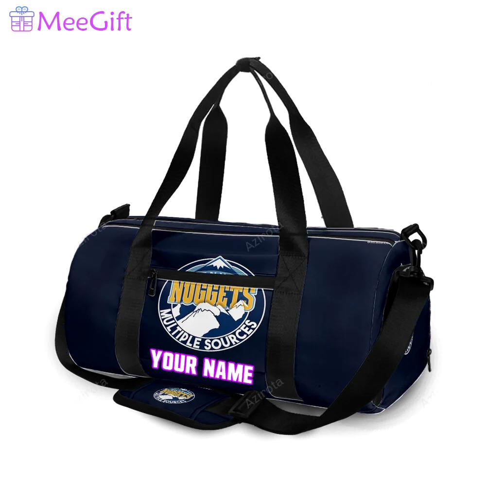 Denver nuggets navy personalized name travel bag gym bag 1061 Travel Bag