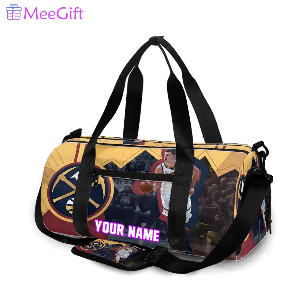 Denver nuggets nikola jokic3 personalized name travel bag gym bag 1490 Travel Bag