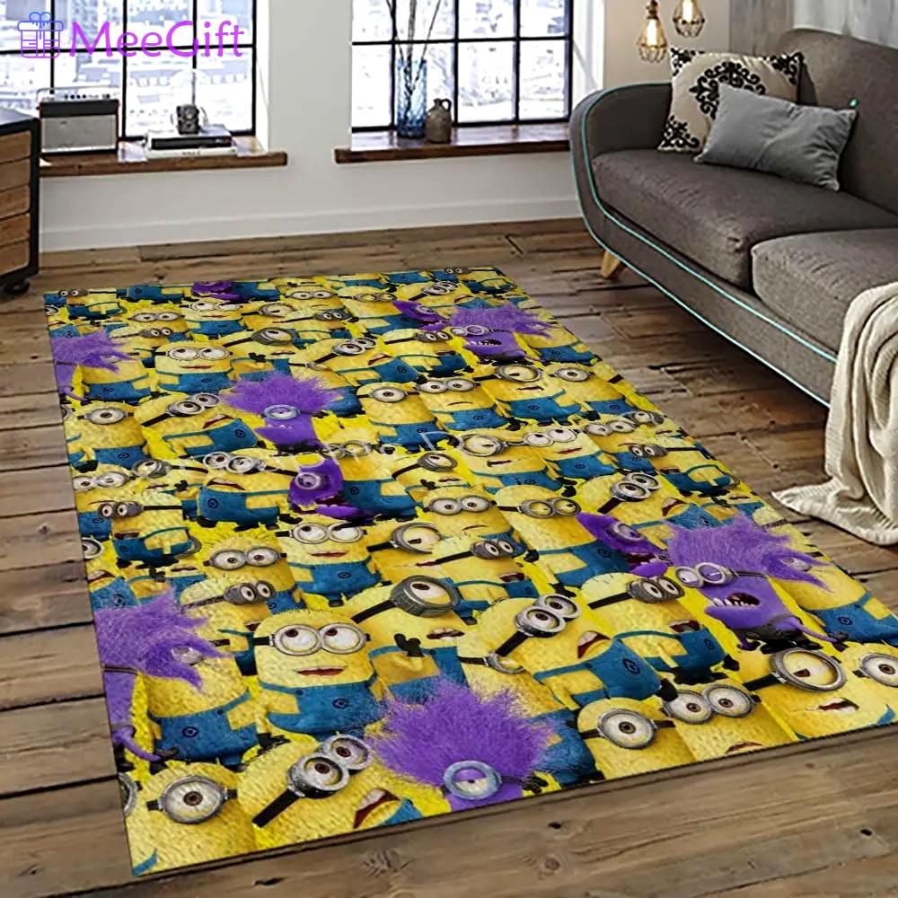 Despicable me film movie minion characters area rug home decor halloween gift best present for friends dmm27 Rectangle Rug