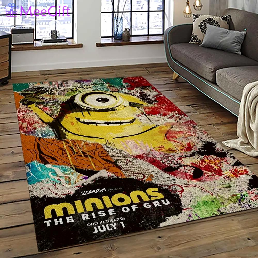 Despicable me film movie minion characters area rug home decor halloween gift best present for friends dmm33 Rectangle Rug