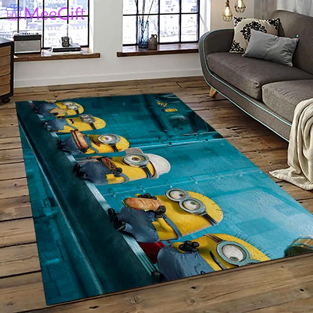 Despicable me film movie minion characters area rug home decor halloween gift best present for friends dmm91 Rectangle Rug