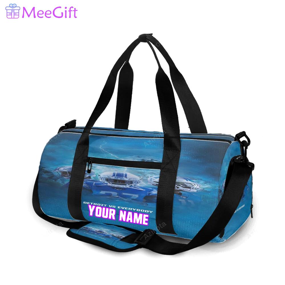 Detroit lions detroit vs everybody personalized name travel bag gym bag 1851 Travel Bag
