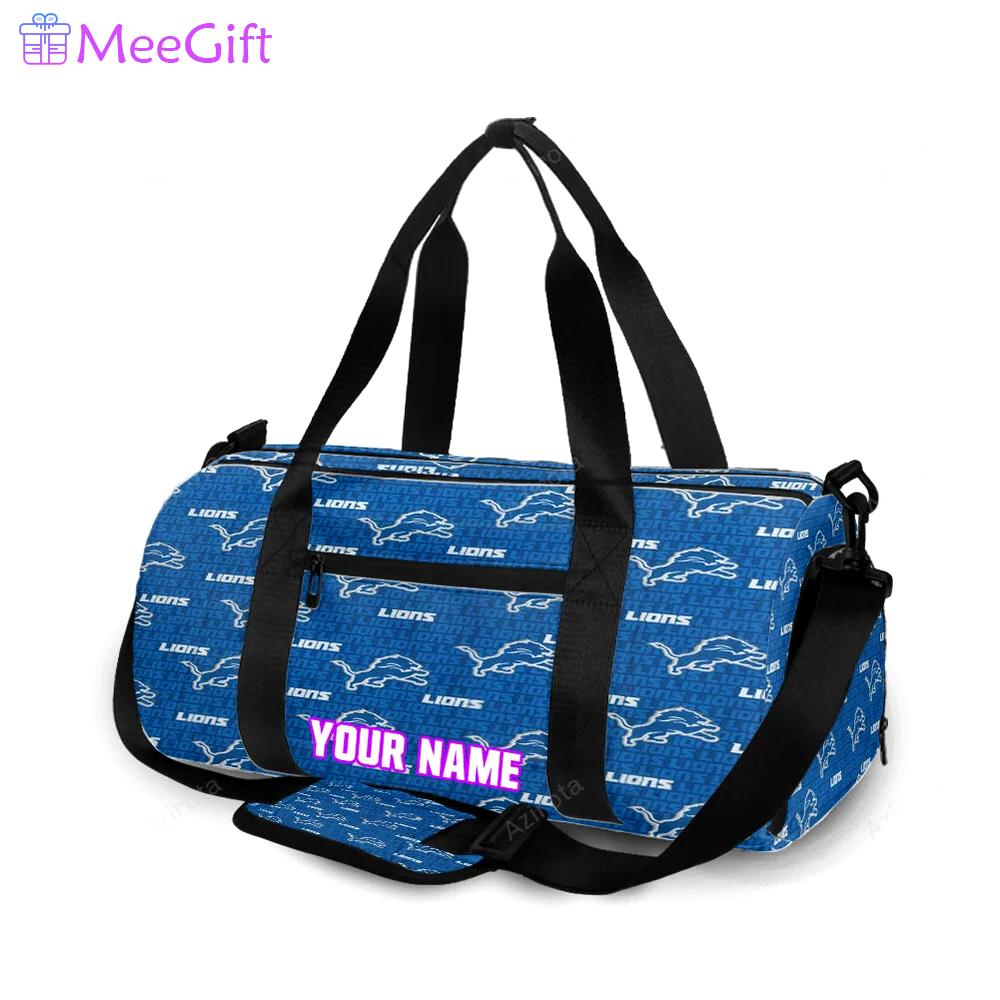 Detroit lions emblem v9 personalized name travel bag gym bag 1728 Travel Bag