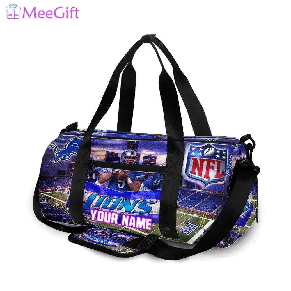 Detroit lions team v5 personalized name travel bag gym bag 1460 Travel Bag
