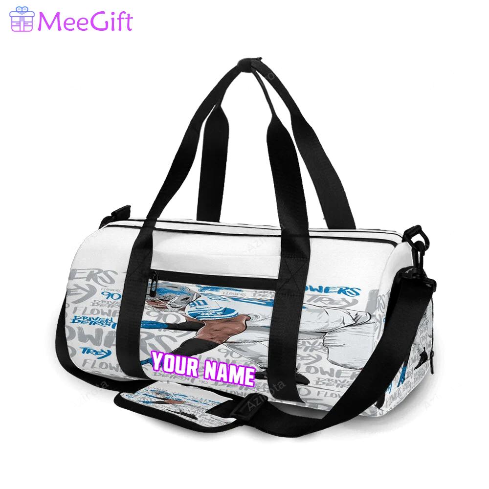 Detroit lions trey flower 90 personalized name travel bag gym bag 1147 Travel Bag