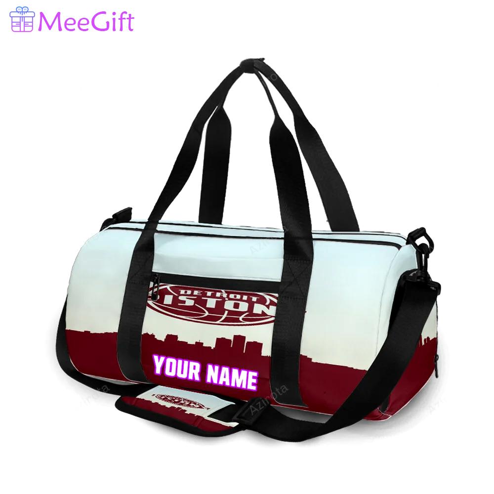 Detroit pistons red city personalized name travel bag gym bag 2120 Travel Bag