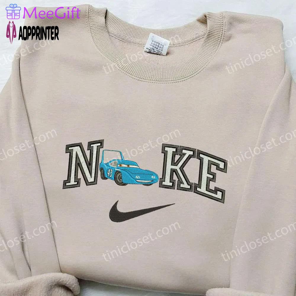 Dinoco x nike embroidered shirt: car cartoon & custom design Embroidered Shirt
