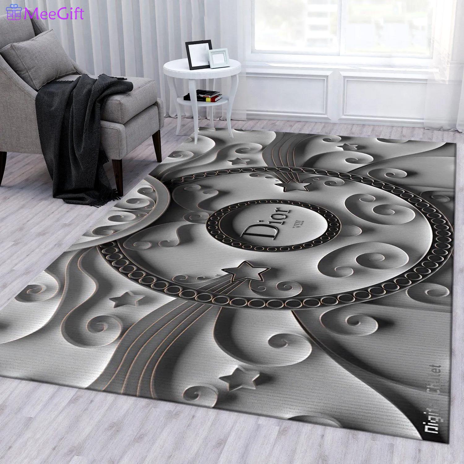 Dior logo type 831. Upgrade Your Living Room with Luxury Home Decor: Area Carpets, Floor Decor, Door Mats, and Hot Gift Items with style a High-End Fashion Brand Rectangle Rug