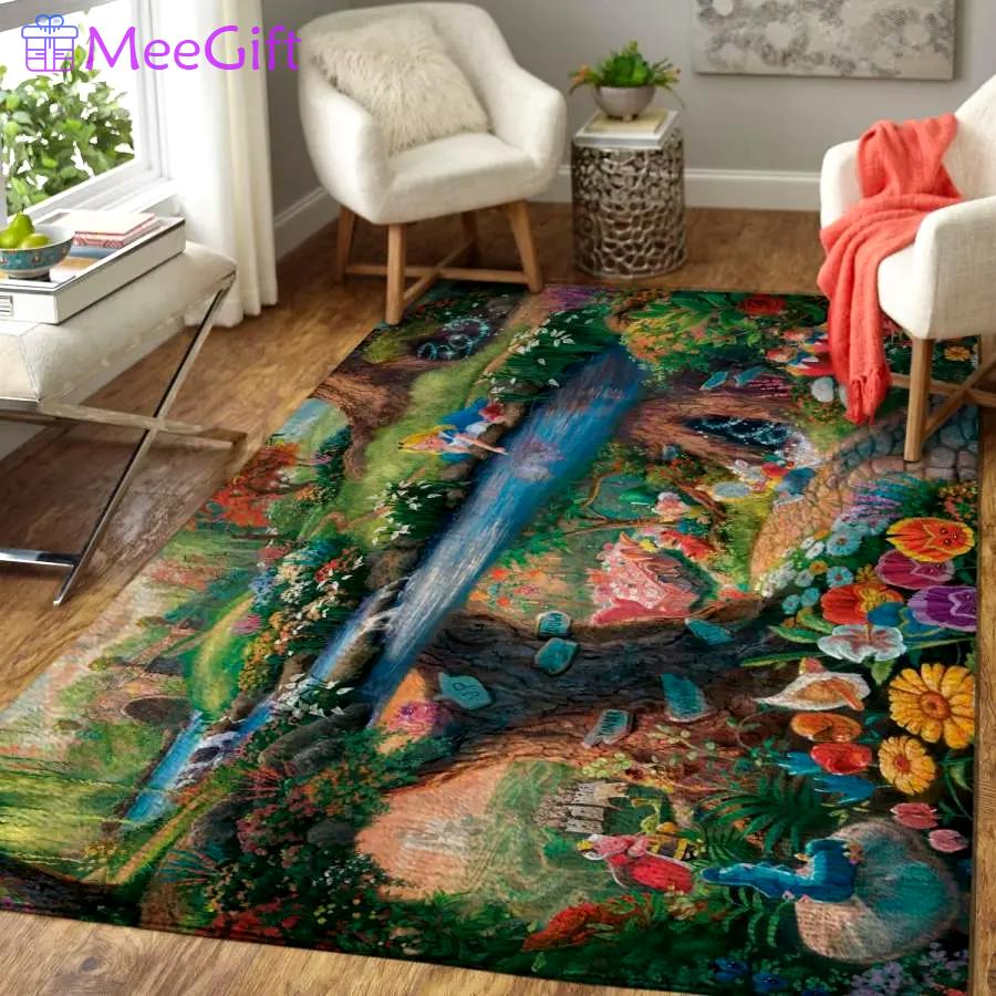 Disney alice in wonderland area rug living room rug home decor movie 191029 Rectangle Rug