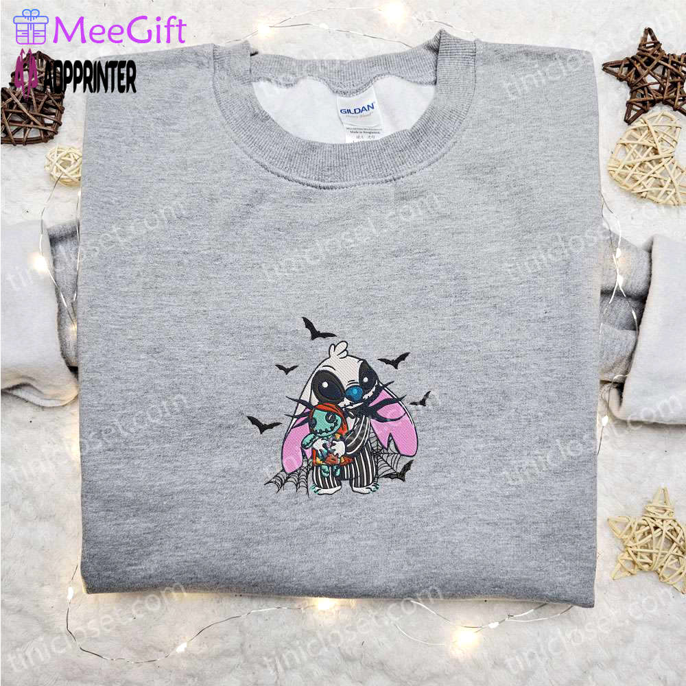 Disney jack skellington stitch sweatshirt – halloween cartoon hoodie Embroidered Shirt
