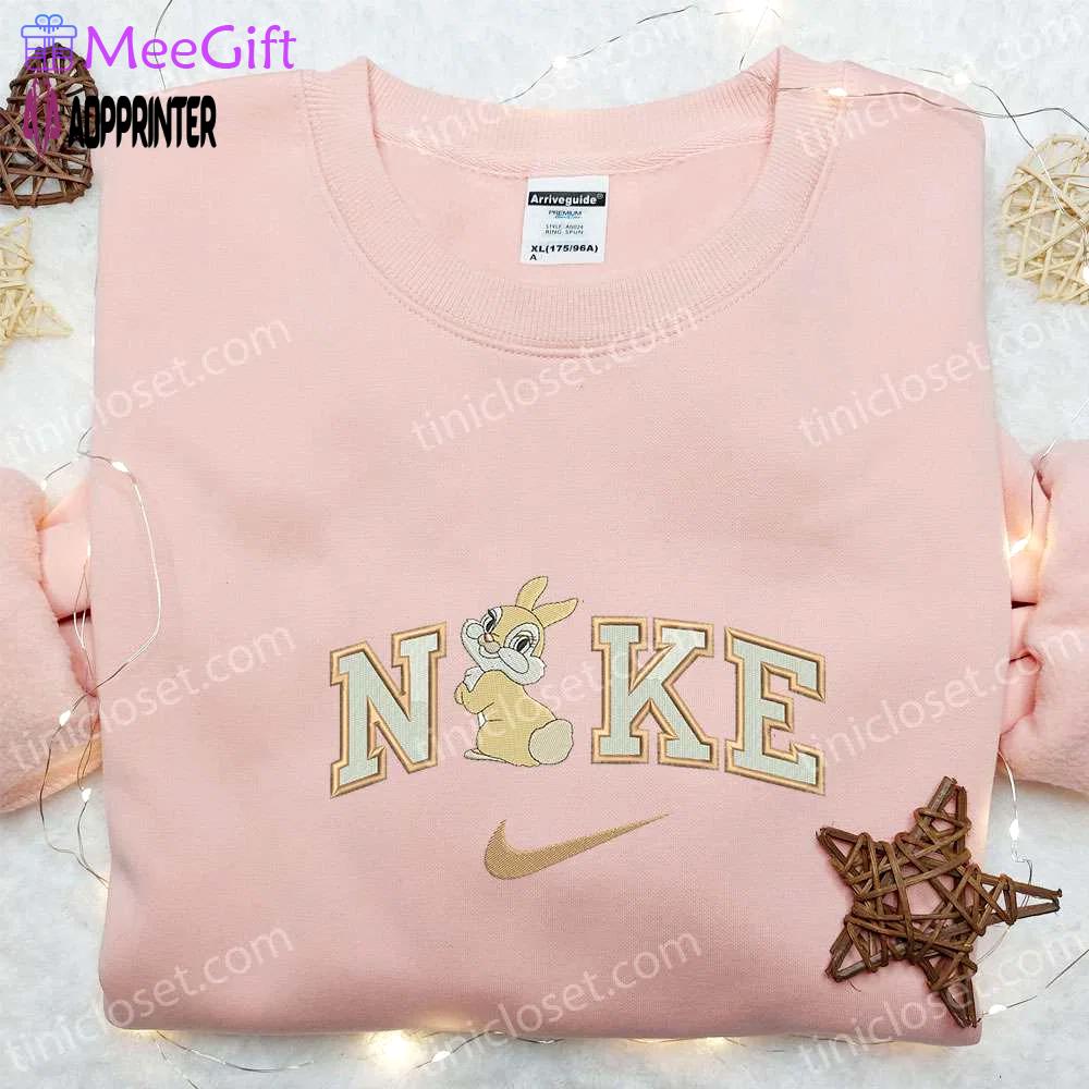 Disney nike x miss bunny embroidered sweatshirt & bambi shirt: best gift ideas for disney fans Embroidered Shirt