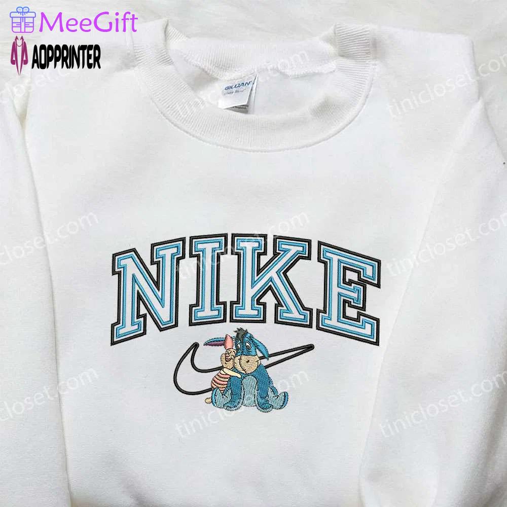 Disney nike x piglet & eeyore embroidered shirt winnie the pooh disney character shirt Embroidered Shirt