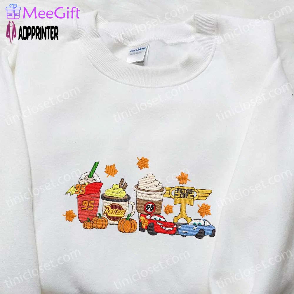 Disney pixar cars halloween sweatshirt: cute embroidered hoodie – perfect family gift Embroidered Shirt