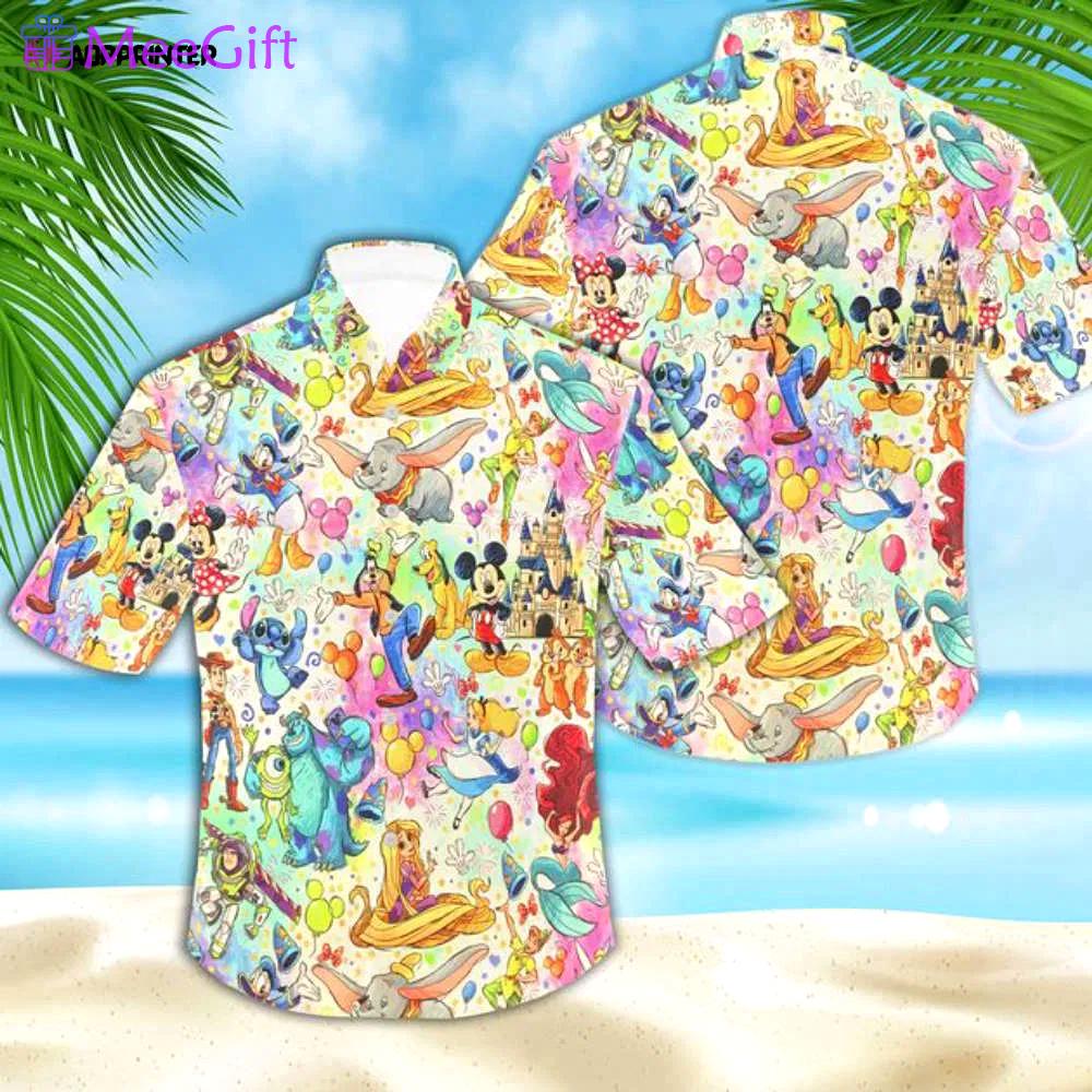 Disney world mickey stitch ohana hawaiian shirt Hawaii Shirt