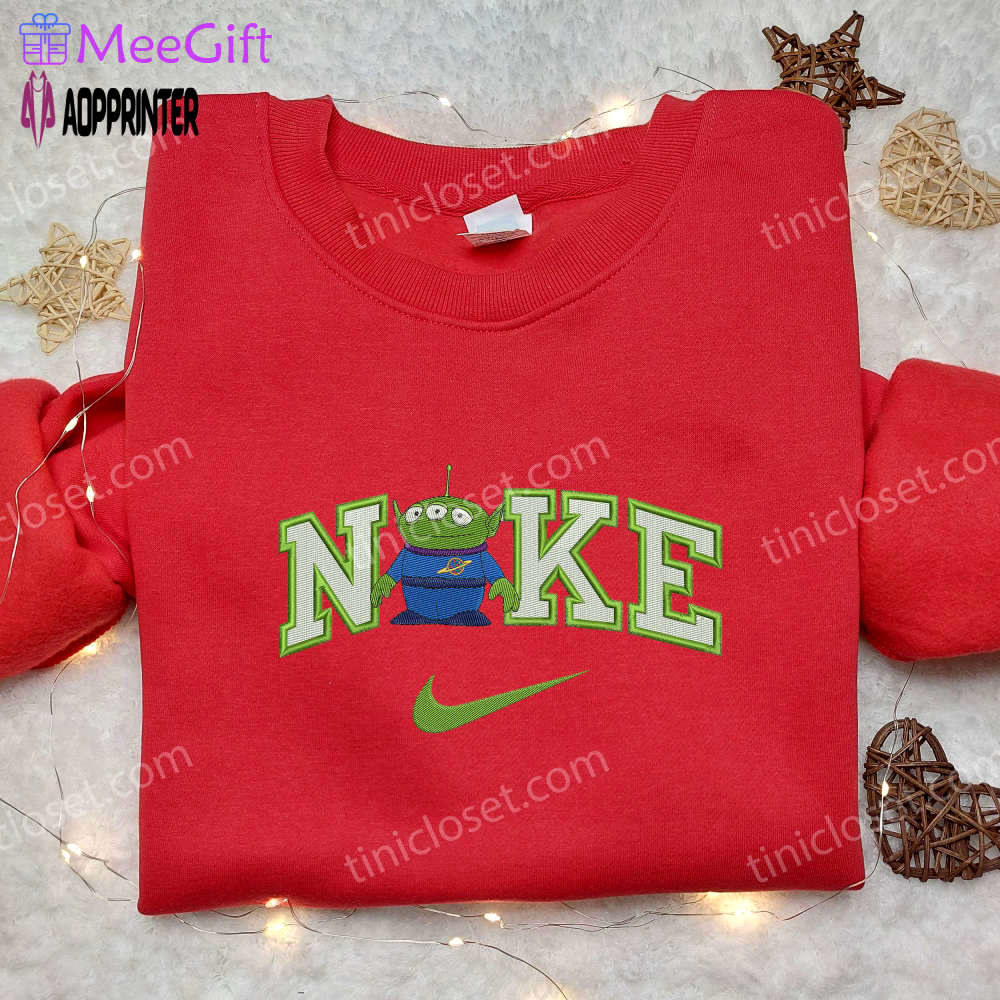 Disneyland toy story alien x nike embroidered shirt & hoodie – nike inspired family shirts Embroidered Shirt