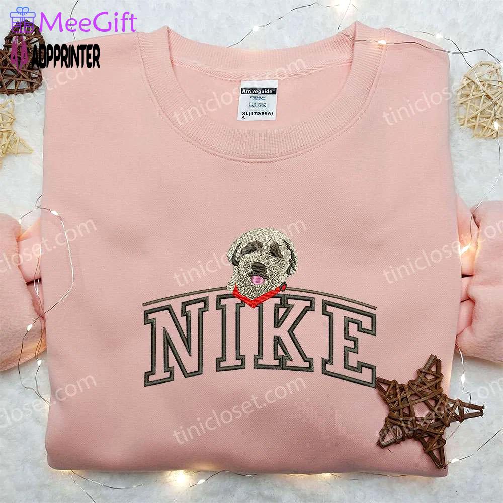 Dog on top x nike embroidered shirt: animal & custom nike tee Embroidered Shirt