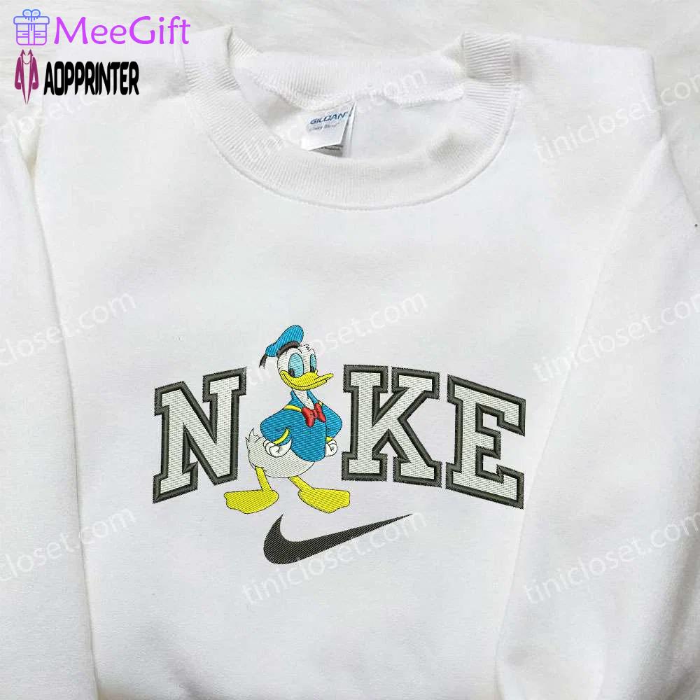Donald duck x nike embroidered shirt – unique custom design for fans Embroidered Shirt