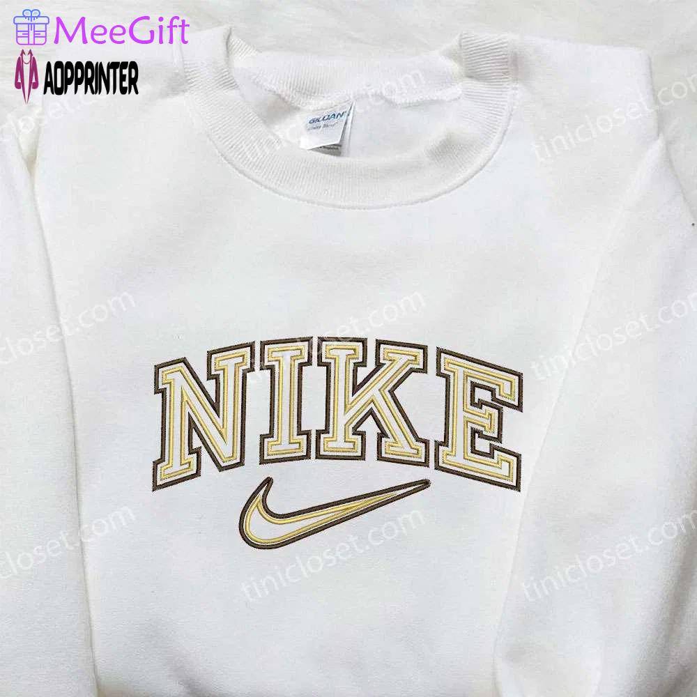 Double outline gap x nike embroidered shirt – custom gift for wife Embroidered Shirt