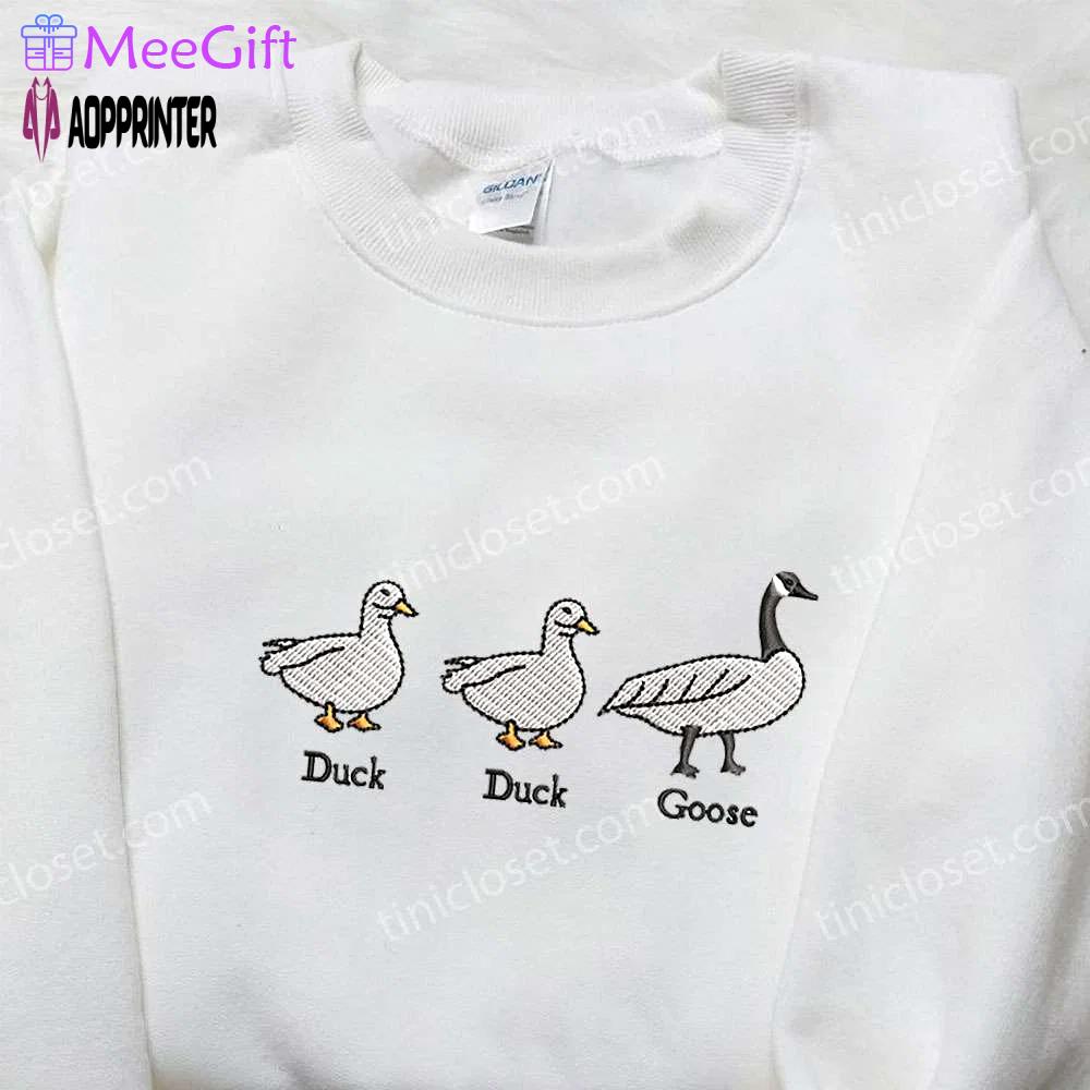 Duck duck silly goose embroidered shirt – animal & funny design Embroidered Shirt
