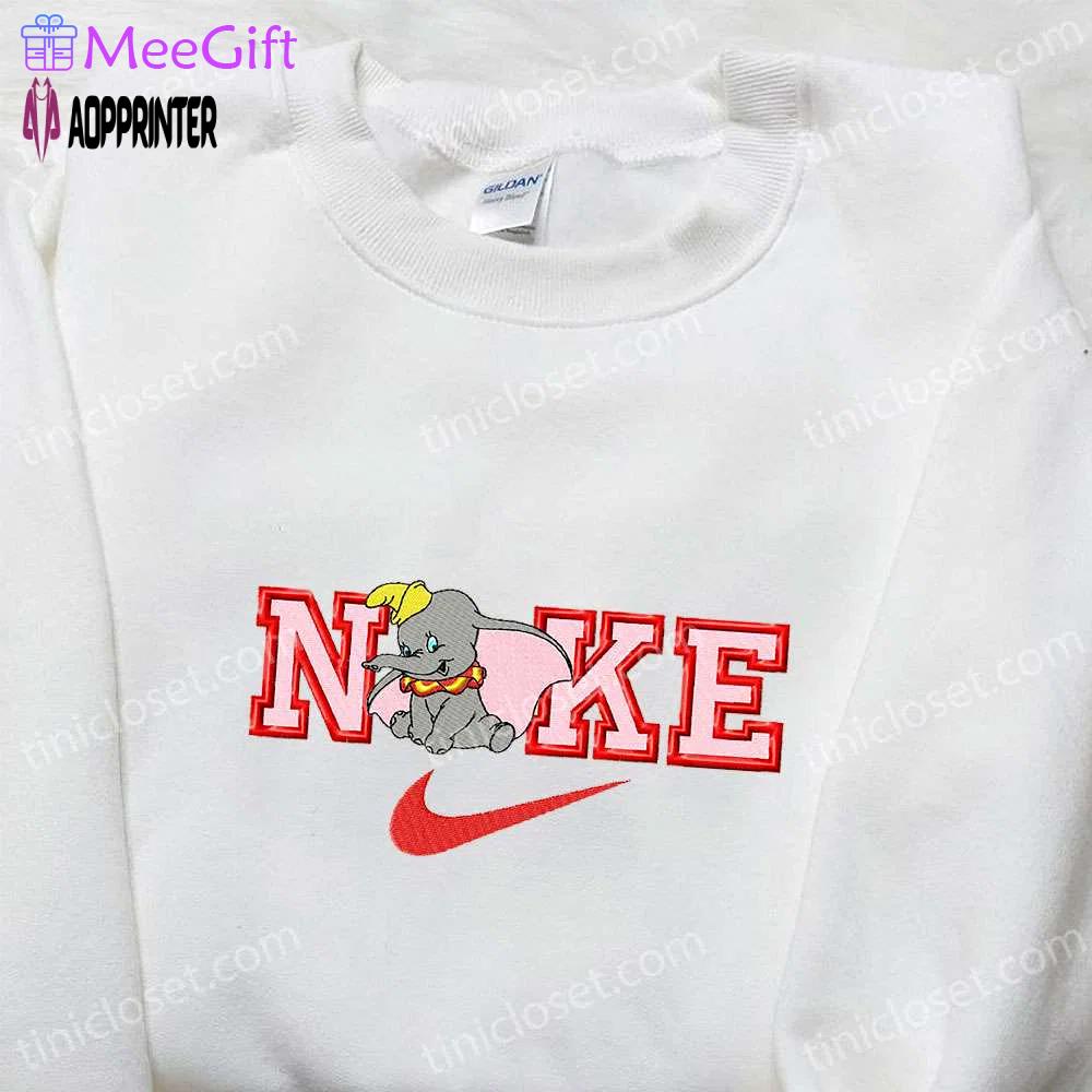 Dumbo x nike cartoon embroidered sweatshirt – disney inspired shirt Embroidered Shirt