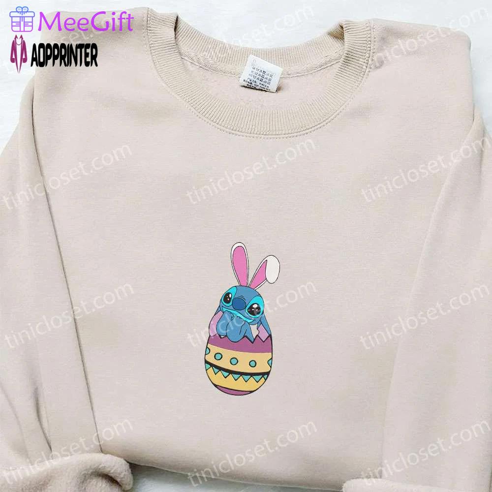 Easter egg stitch shirt disney characters hoodie thanksgiving gift ideas Embroidered Shirt