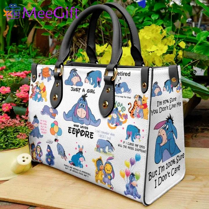 Eeyore winnie the pooh lover 1 leather hand bag gift for women’s day – perfect women s day gift! 284 Women Leather Hand Bag
