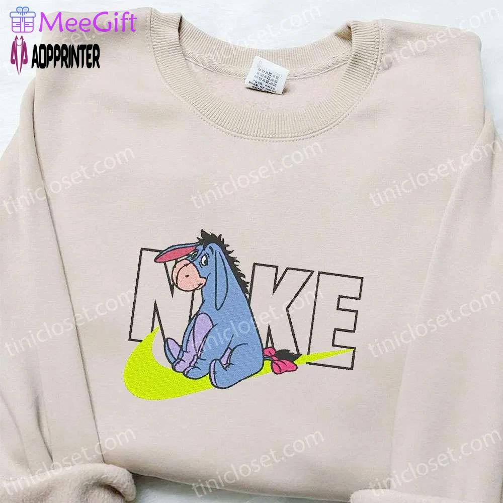 Eeyore x nike cartoon sweatshirt & disney characters t-shirt: best family gift ideas Embroidered Shirt