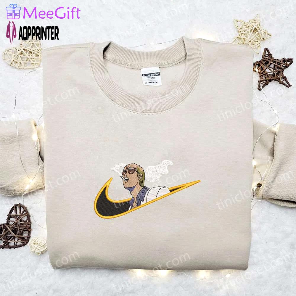 Eikichi onizuka x nike anime embroidered shirt: great teacher onizuka inspired stylish nike design Embroidered Shirt