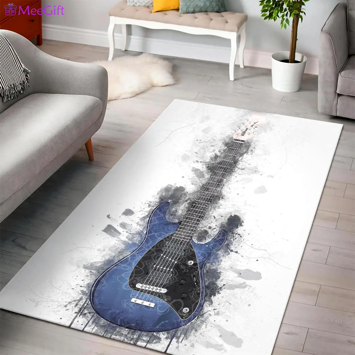 Electrical guitar music area rug living room rug home decor carpet rug 2002172 Rectangle Rug
