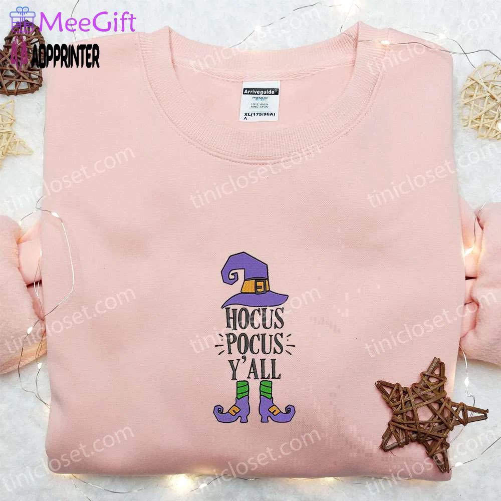 Elf hocus pocus yall halloween embroidered shirt – adorable & inspiring halloween tee Embroidered Shirt