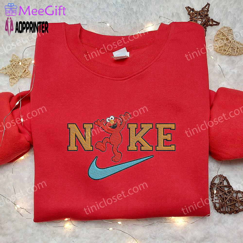 Elmo dance x nike embroidered shirt – sesame street custom tee Embroidered Shirt