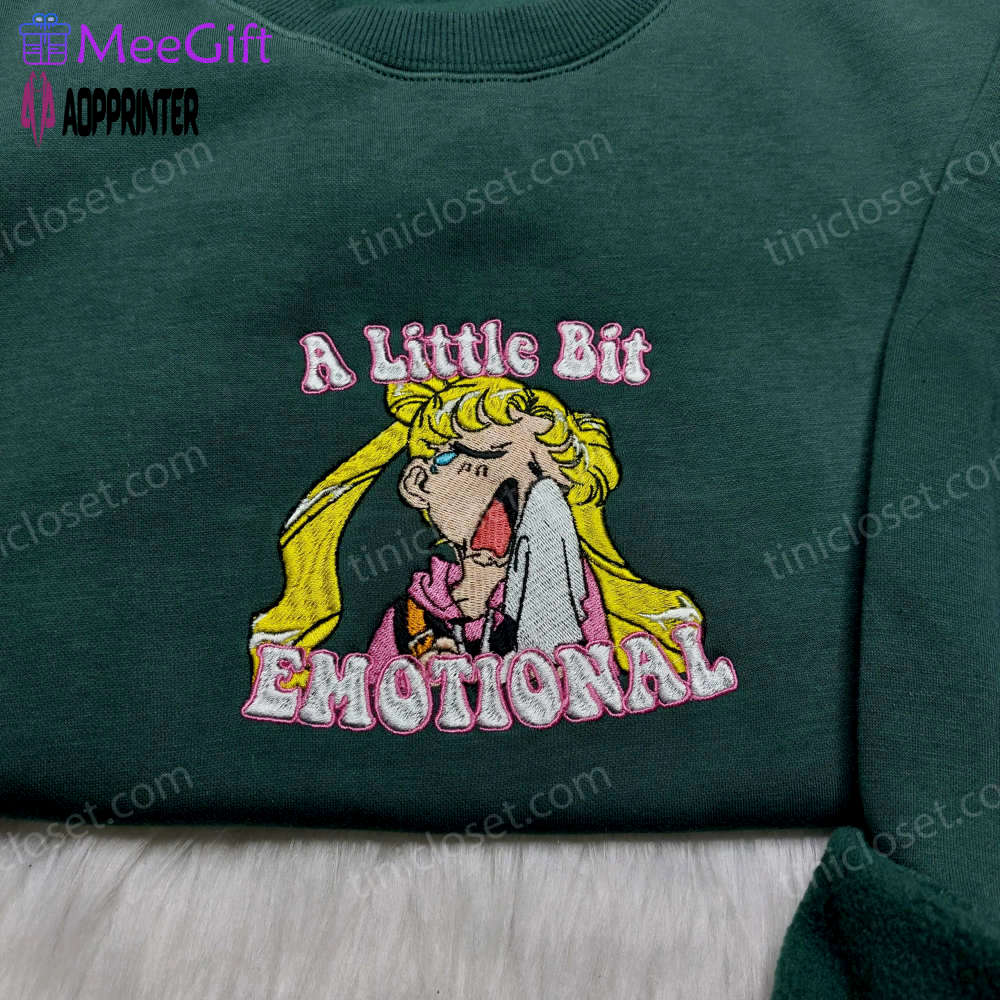 Embrace your inner sailor moon with emotional sailor moon shirt & embroidered sweatshirts – anime clothes for girls Embroidered Shirt