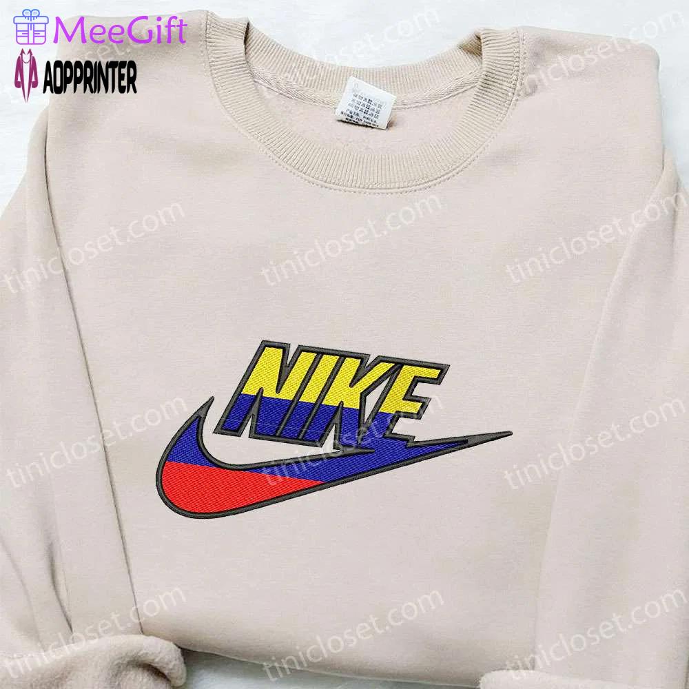 Equador x nike embroidered hoodie & shirt: best family gift nike inspired – shop now! Embroidered Shirt