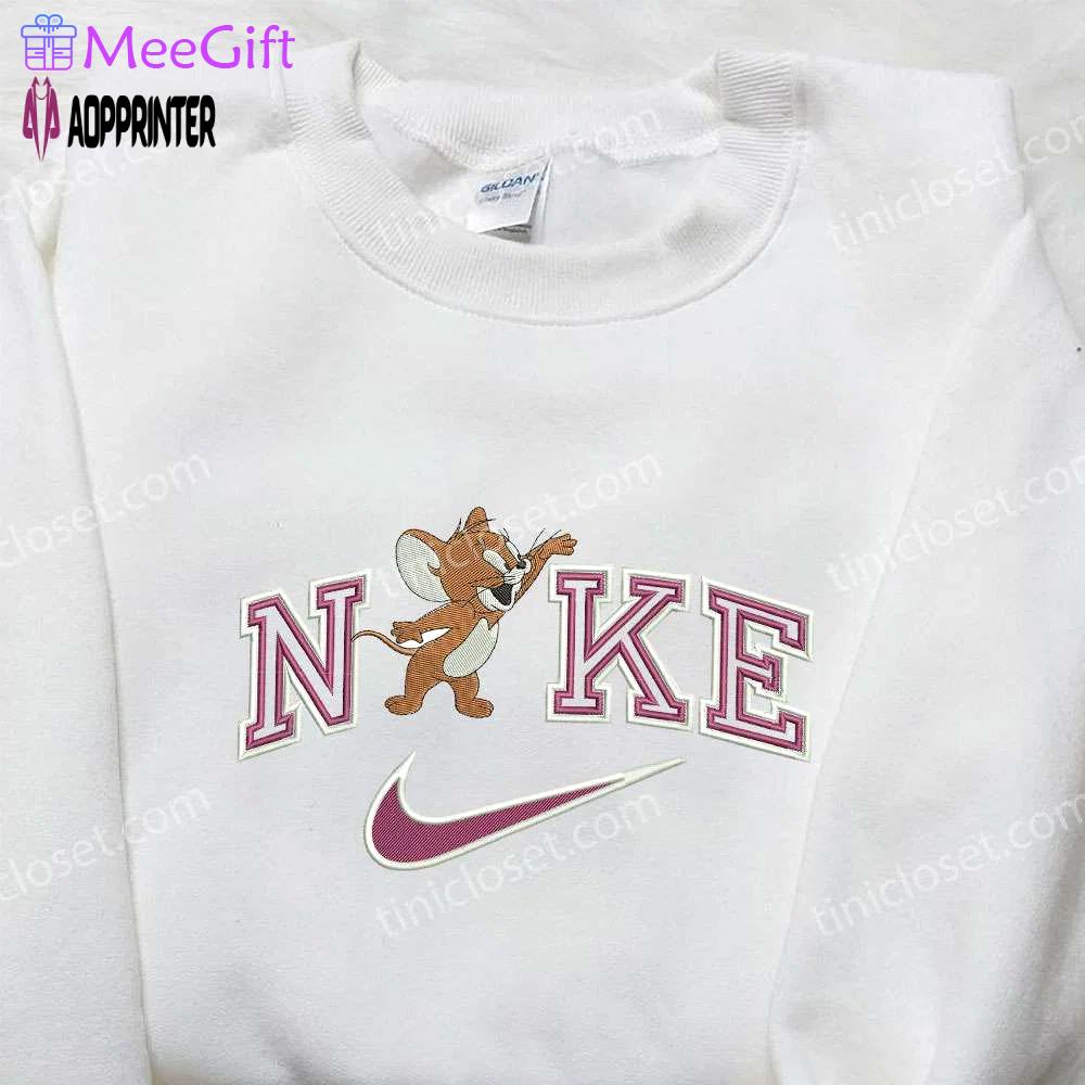 Exclusive jerry hey x nike embroidered shirt: tom and jerry custom design Embroidered Shirt