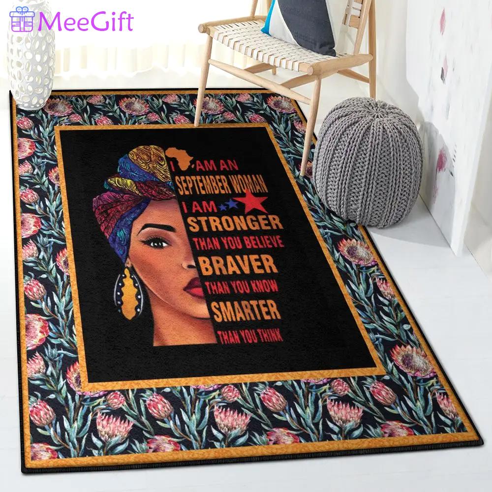 Fall month modern rugs, african september woman rug Rectangle Rug