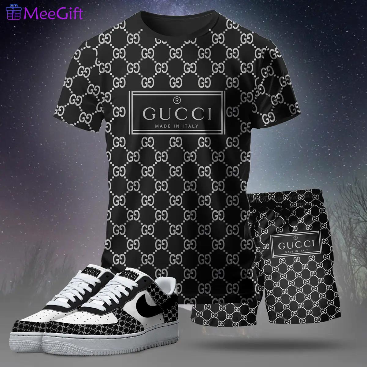 For the girls who love all-black statement fits, minimal logo graphic tee outfit t-shirt – black monogram print | clean girl aesthetic outfit T-Shirt Short Sneakers Set