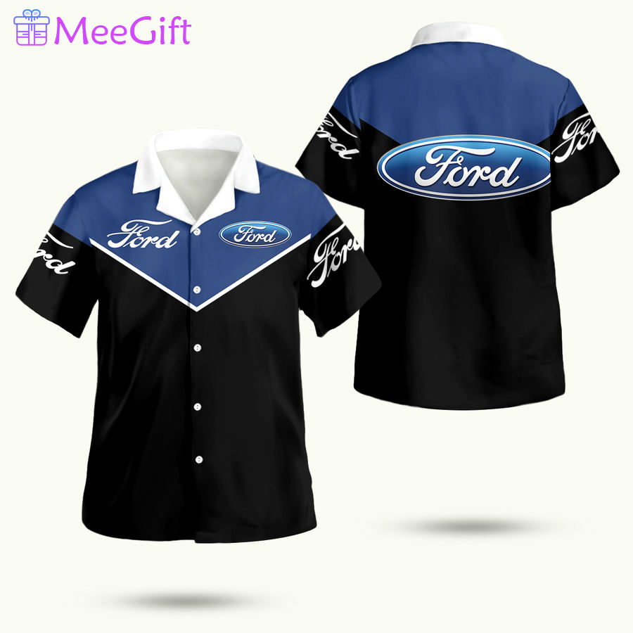 Ford car logo hawaiian shirt Hawaii Shirt Shorts & Flip Flops