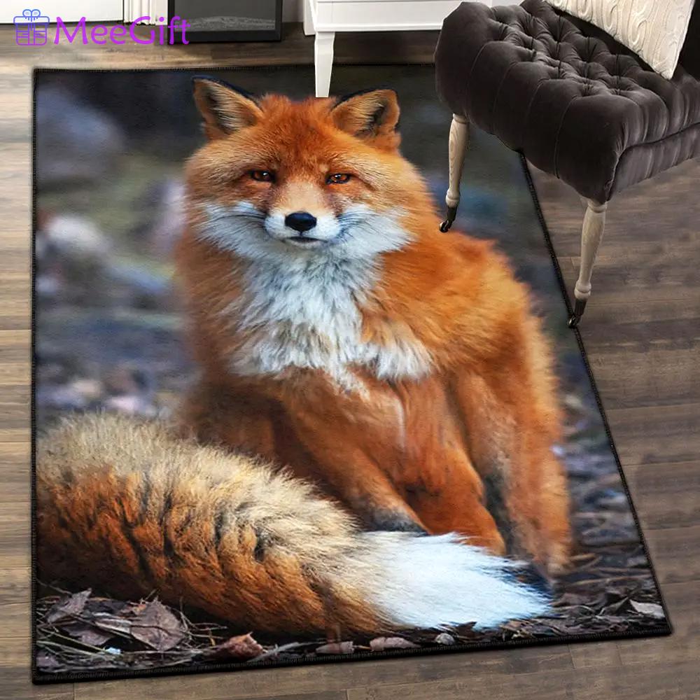 Fox hunting washable rugs, fox rug Rectangle Rug