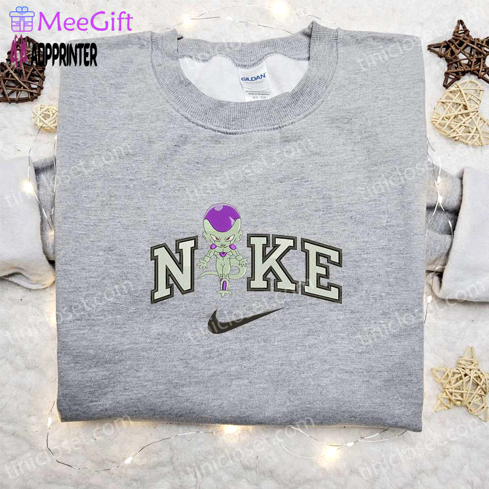 Frieza x nike anime embroidered shirt: best nike inspired gift for family Embroidered Shirt