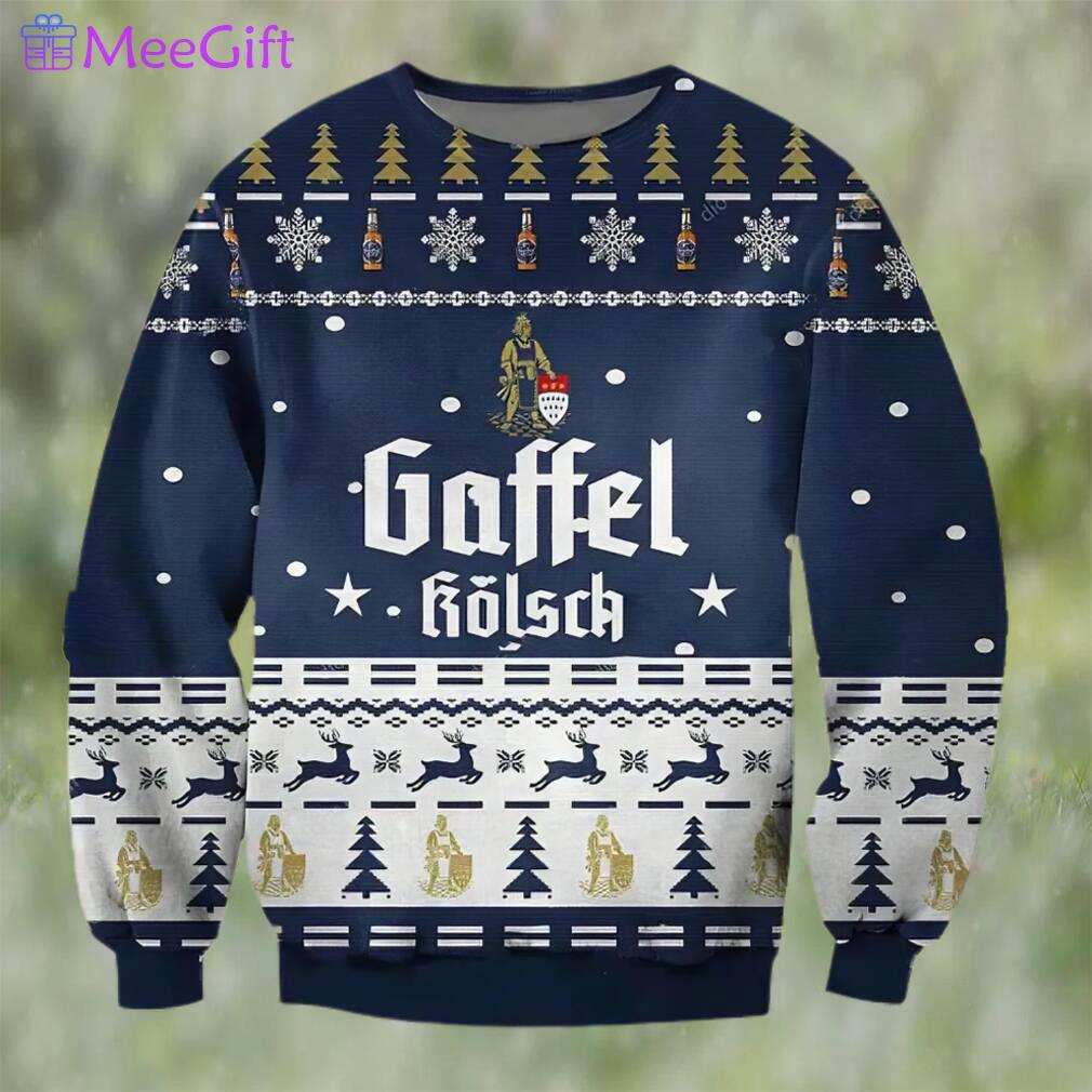 Gaffel kolsch beer ugly christmas sweater, faux wool sweater, gifts for beer lovers, international beer day, best christmas gifts for 2022 ? prinvity Christmas Ugly Sweater