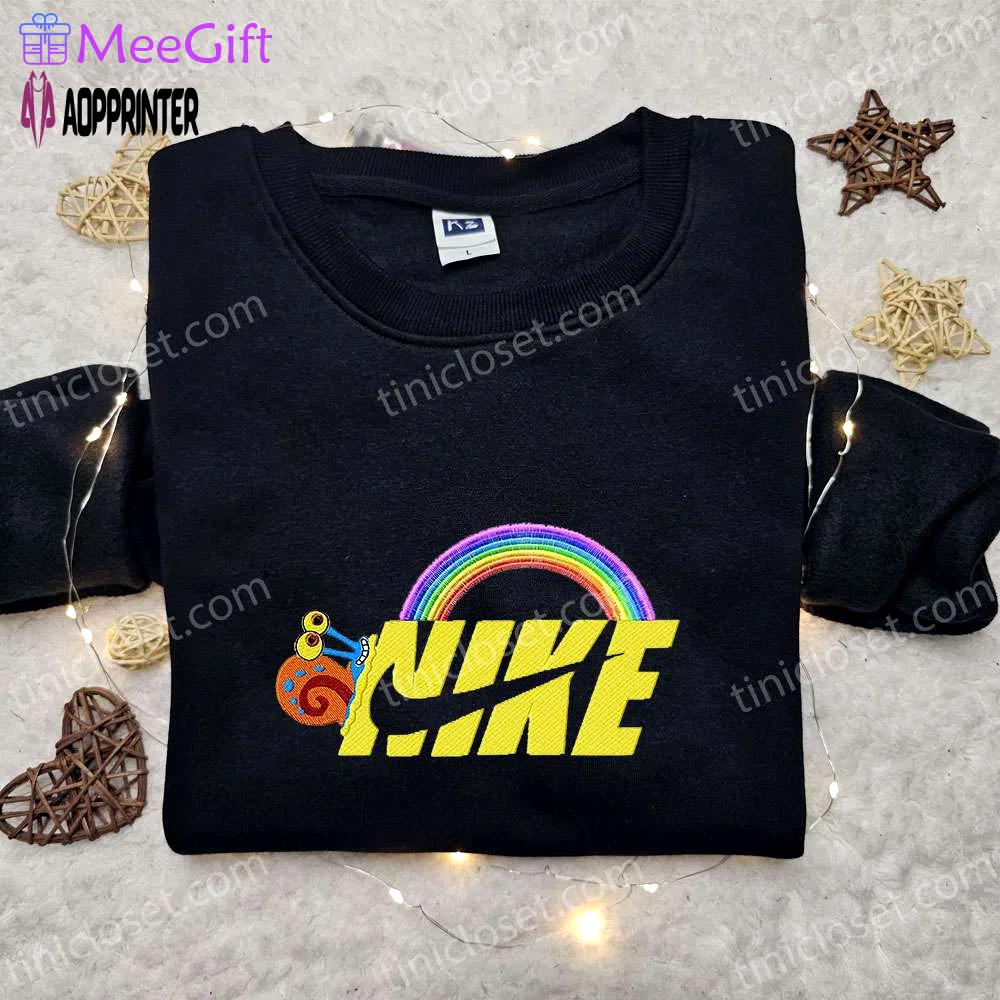 Gary x nike cartoon embroidered sweatshirt & spongebob squarepants shirt – best family birthday gift ideas Embroidered Shirt